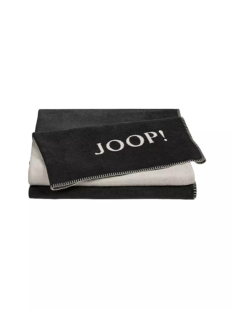 JOOP | Wohndecke "Uni Doubleface" 150x200cm (Anthrazit-Ash) | grau