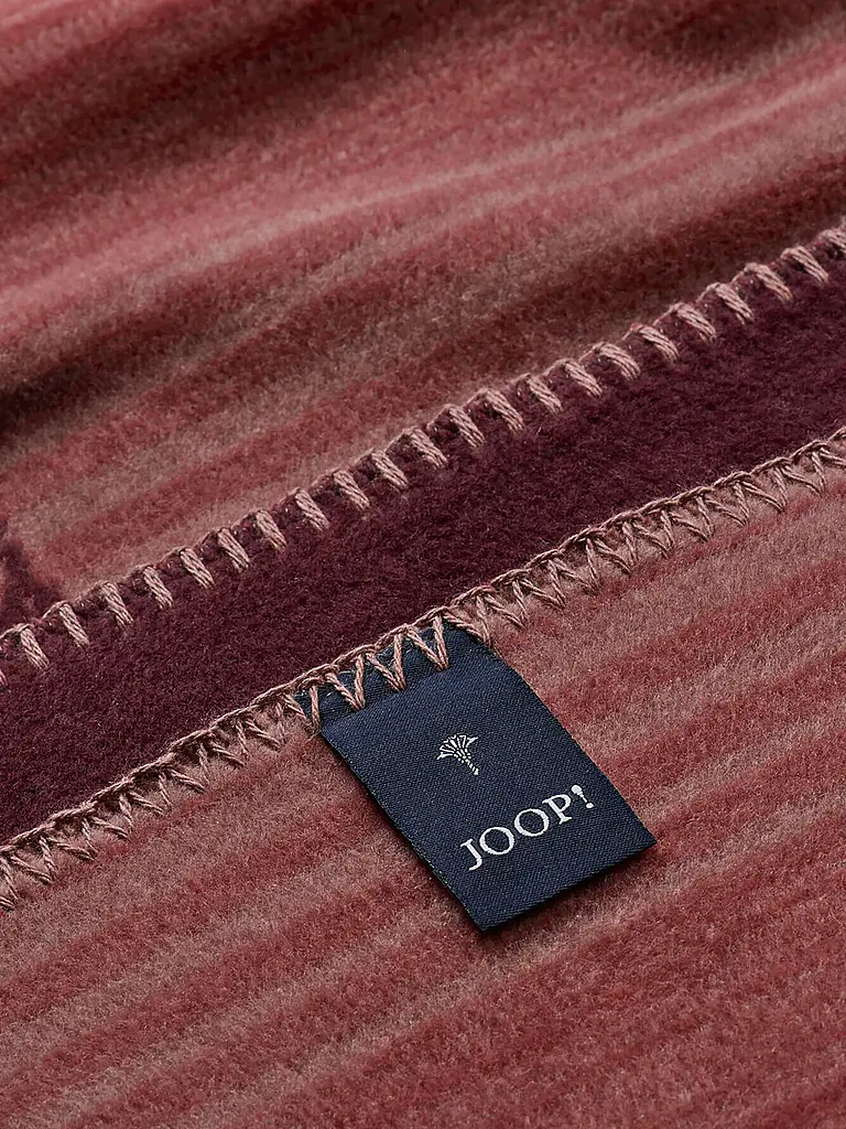 JOOP | Wohndecke - Plaid 150x200cm JOOP! PAISLEY Stripes Rouge | dunkelrot