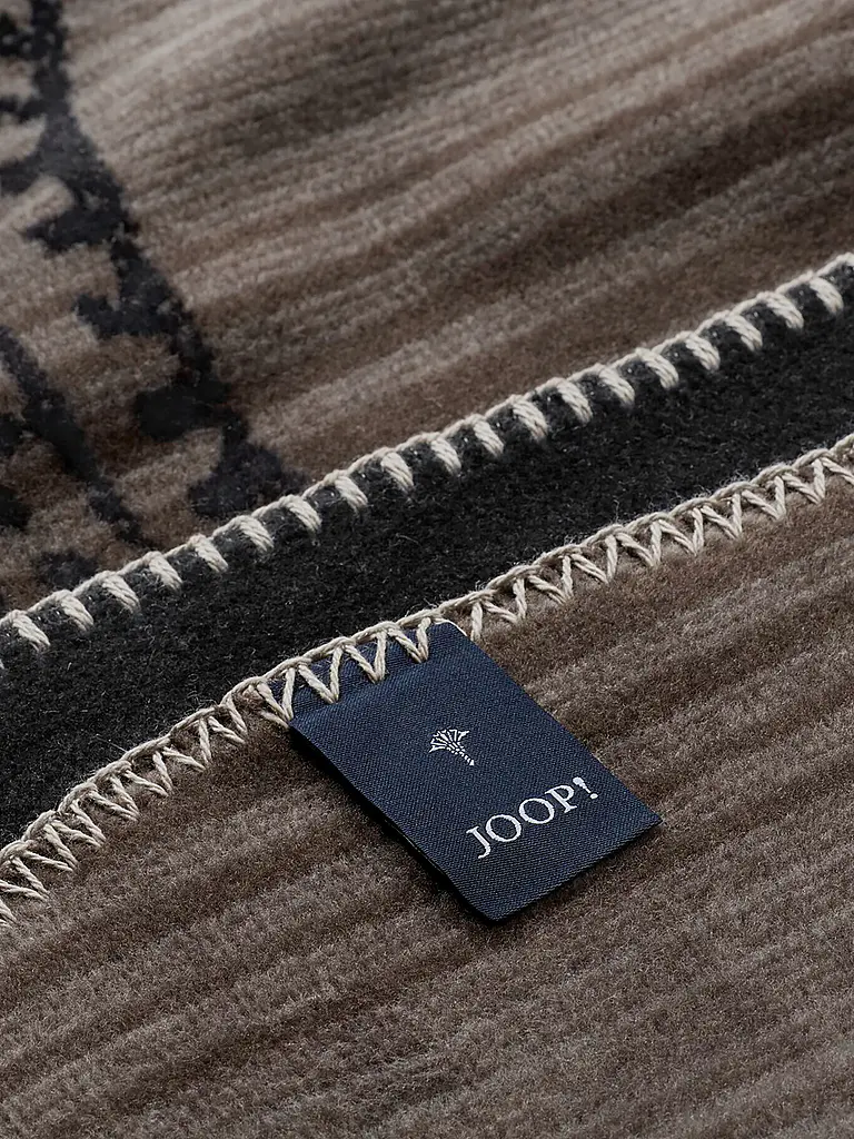 JOOP | Wohndecke - Plaid 150x200cm JOOP! PAISLEY Stripes Schwarz | schwarz