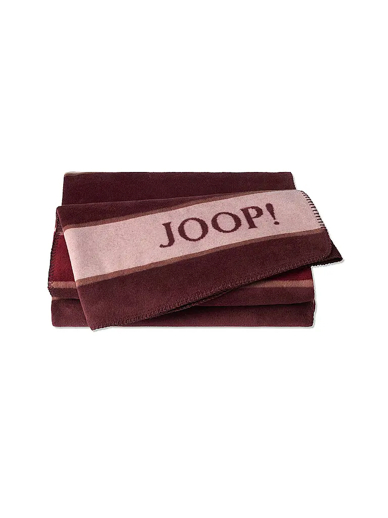 JOOP | Wohndecke - Plaid 150x200cm JOOP! STRIPES Rouge  | dunkelrot