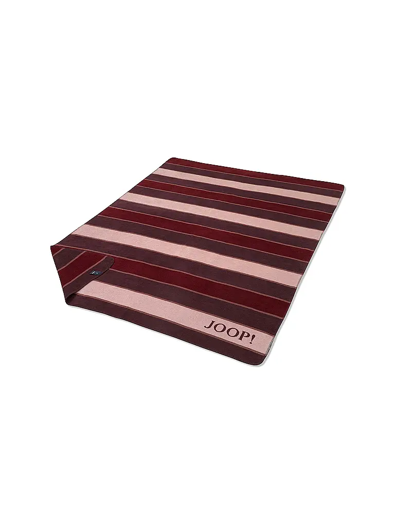 JOOP | Wohndecke - Plaid 150x200cm JOOP! STRIPES Rouge  | dunkelrot