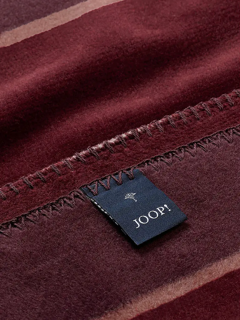 JOOP | Wohndecke - Plaid 150x200cm JOOP! STRIPES Rouge  | dunkelrot