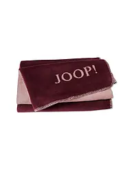 JOOP | Wohndecke - Plaid 150x200cm Uni Doubleface Stein/Anthrazit | dunkelrot
