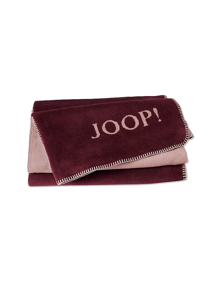 JOOP | Wohndecke - Plaid 150x200cm Uni Doubleface Rouge-Nude | dunkelrot