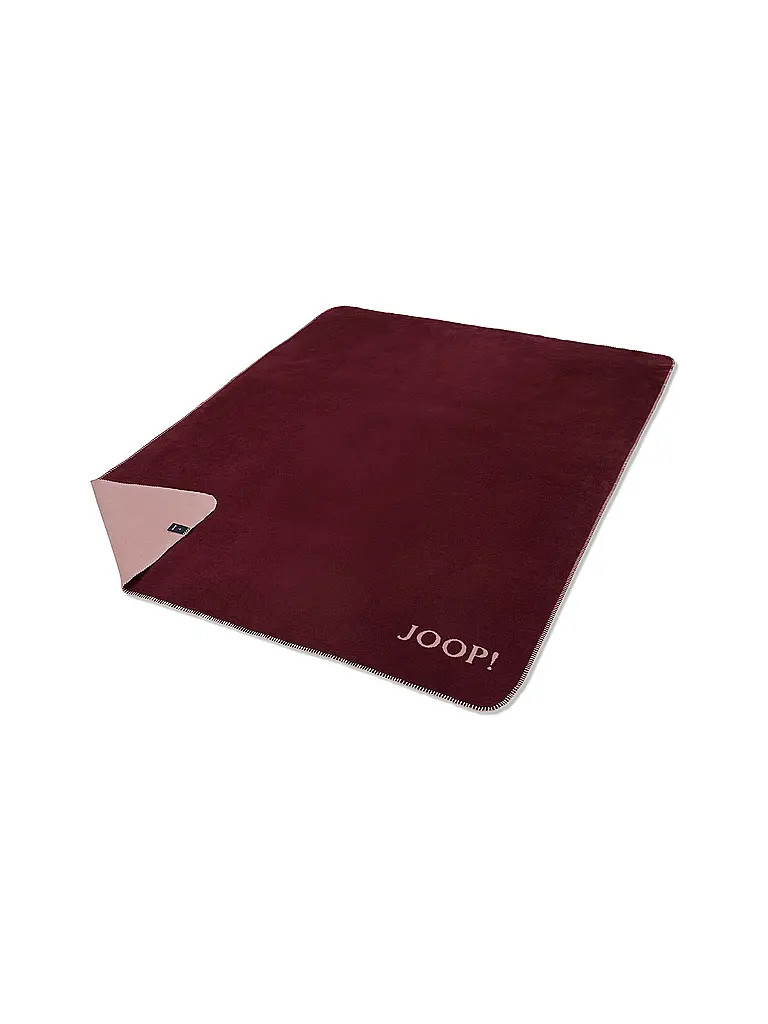 JOOP | Wohndecke - Plaid 150x200cm Uni Doubleface Rouge-Nude | dunkelrot
