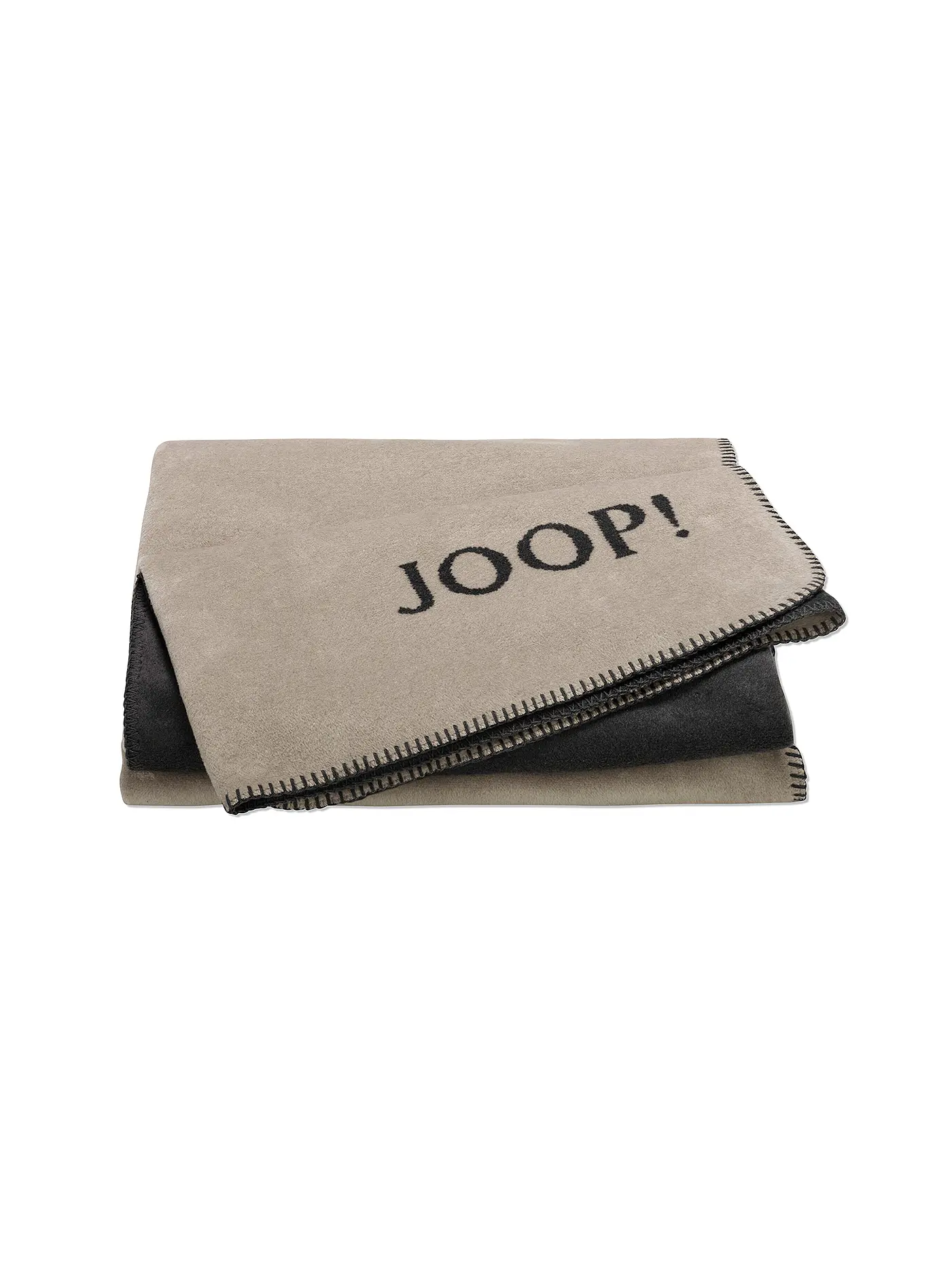 JOOP | Wohndecke - Plaid 150x200cm Uni Doubleface Silber/Navy | grau