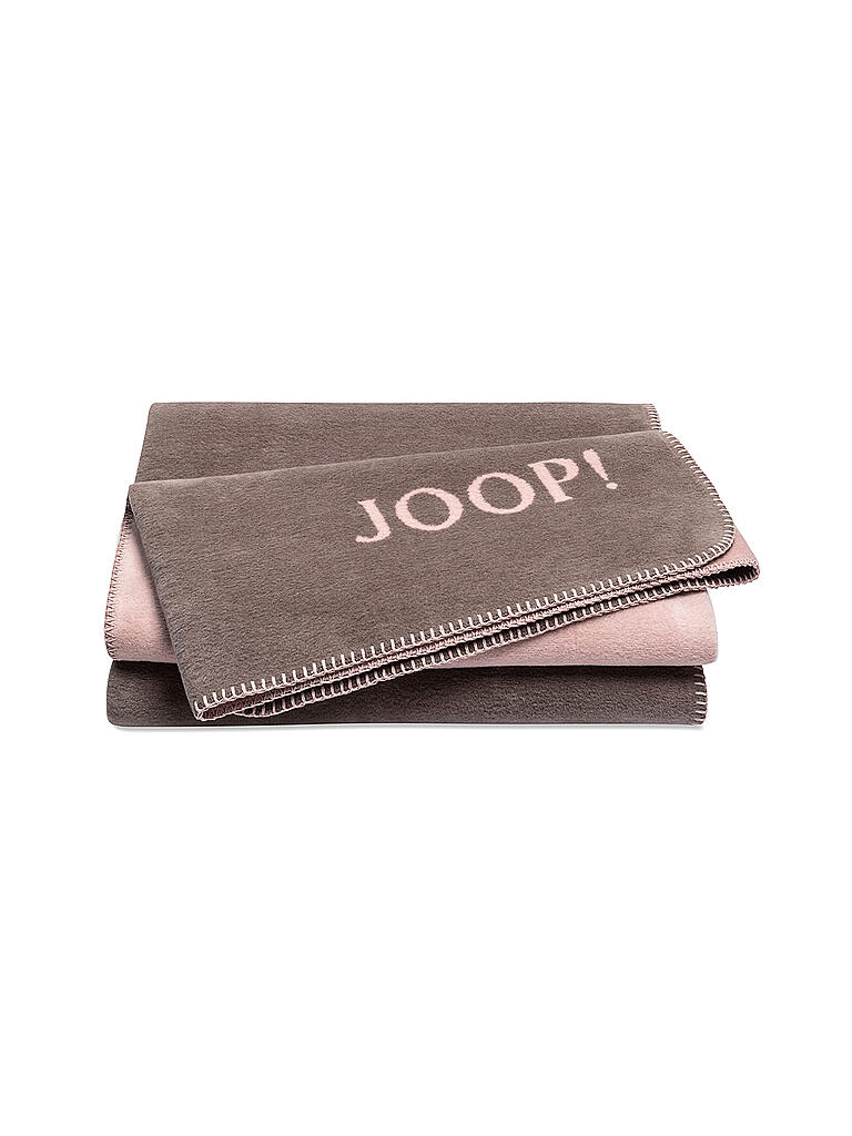JOOP | Wohndecke - Plaid 150x200cm Uni Doubleface Taupe/Rose | grau