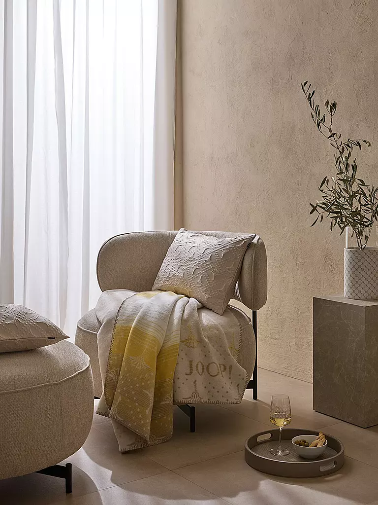 JOOP | Wohndecke 150x200cm CHARM Vanilla | hellgrau