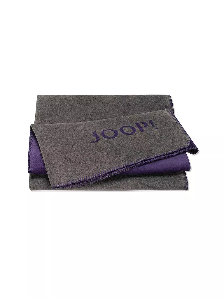 JOOP | Wohndecke UNI-DOUBLEFACE 150x200cm Schiefer/Violett | grau