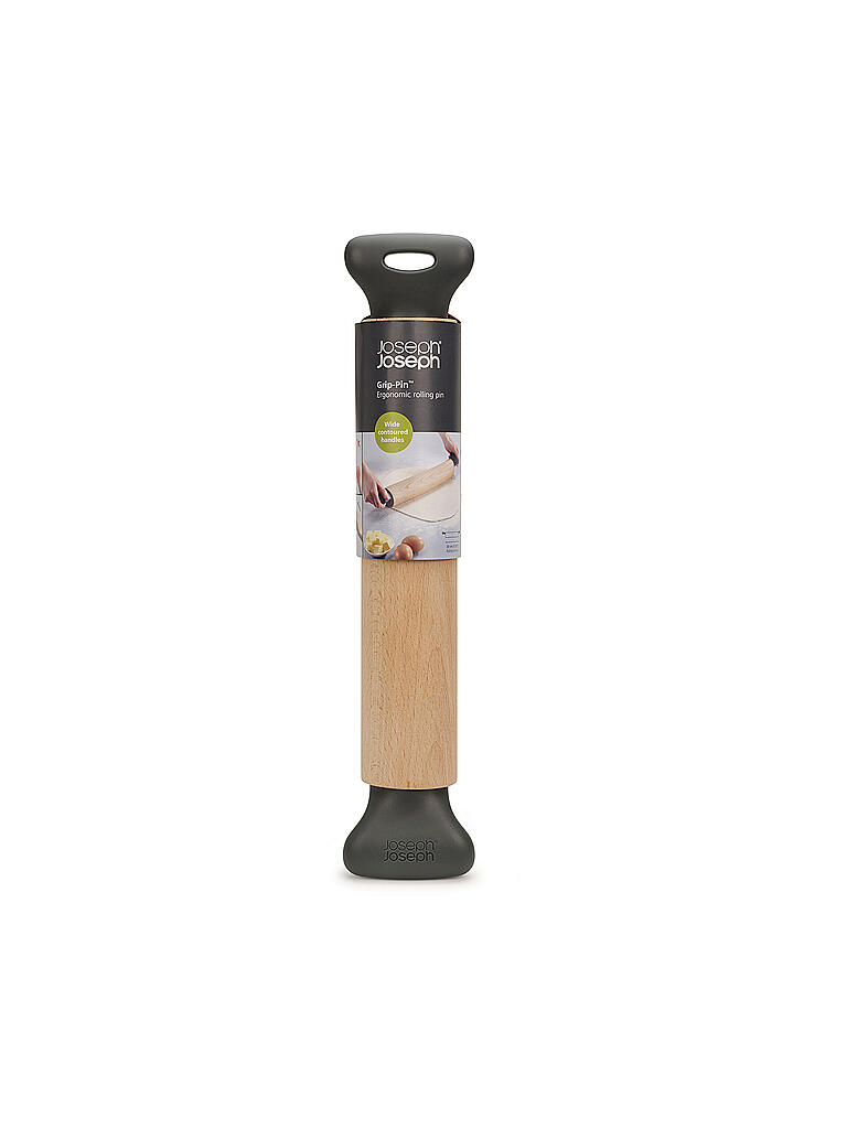 JOSEPH JOSEPH | Grip-Pin™ Nudelholz 40cm Buche/Grau | braun