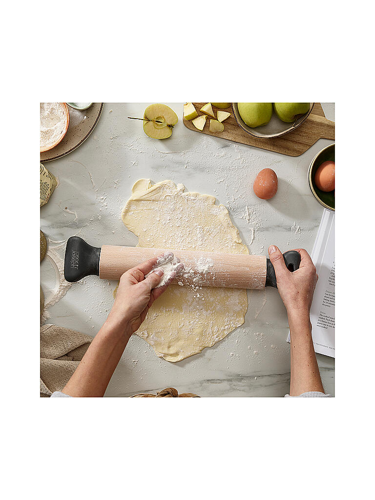 JOSEPH JOSEPH | Grip-Pin™ Nudelholz 40cm Buche/Grau | braun