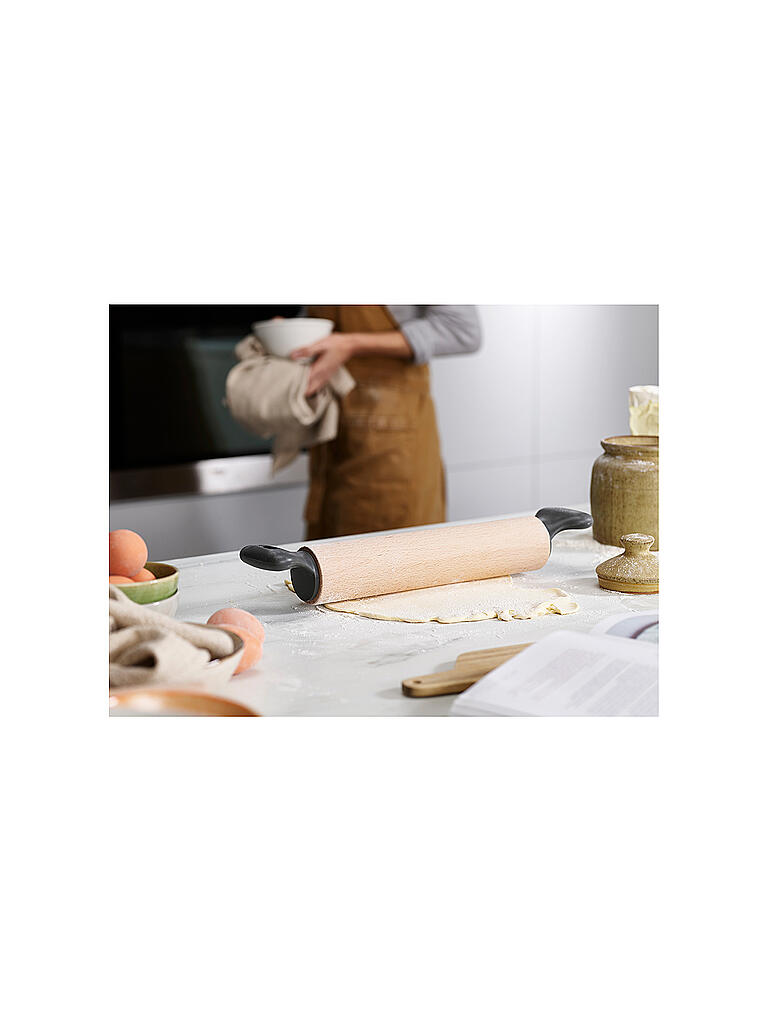 JOSEPH JOSEPH | Grip-Pin™ Nudelholz 40cm Buche/Grau | braun