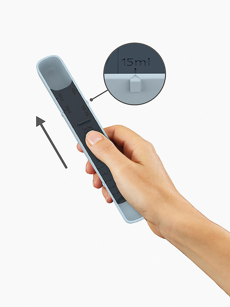 JOSEPH JOSEPH | Measure-Up™ Verstellbarer Messlöffel 19,5cm Blau/Grau | blau
