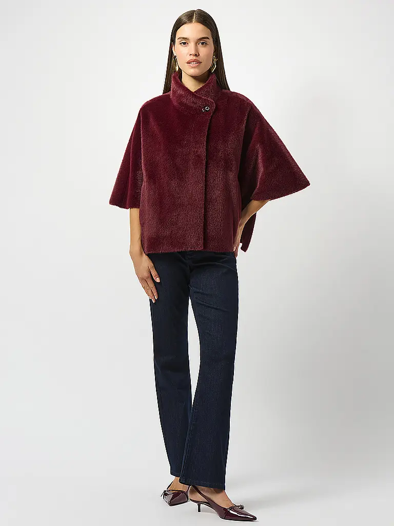 JOSEPH RIBKOFF | Jacke in Felloptik | dunkelrot
