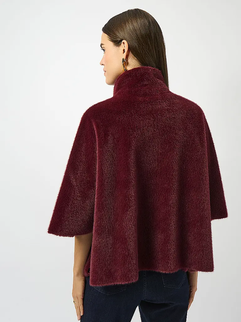 JOSEPH RIBKOFF | Jacke in Felloptik | dunkelrot