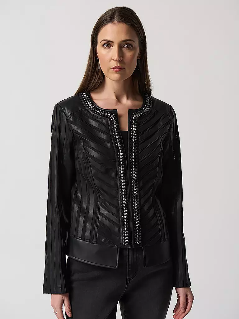 JOSEPH RIBKOFF | Jacke in Lederoptik | schwarz