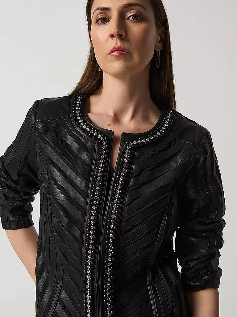 JOSEPH RIBKOFF | Jacke in Lederoptik | schwarz