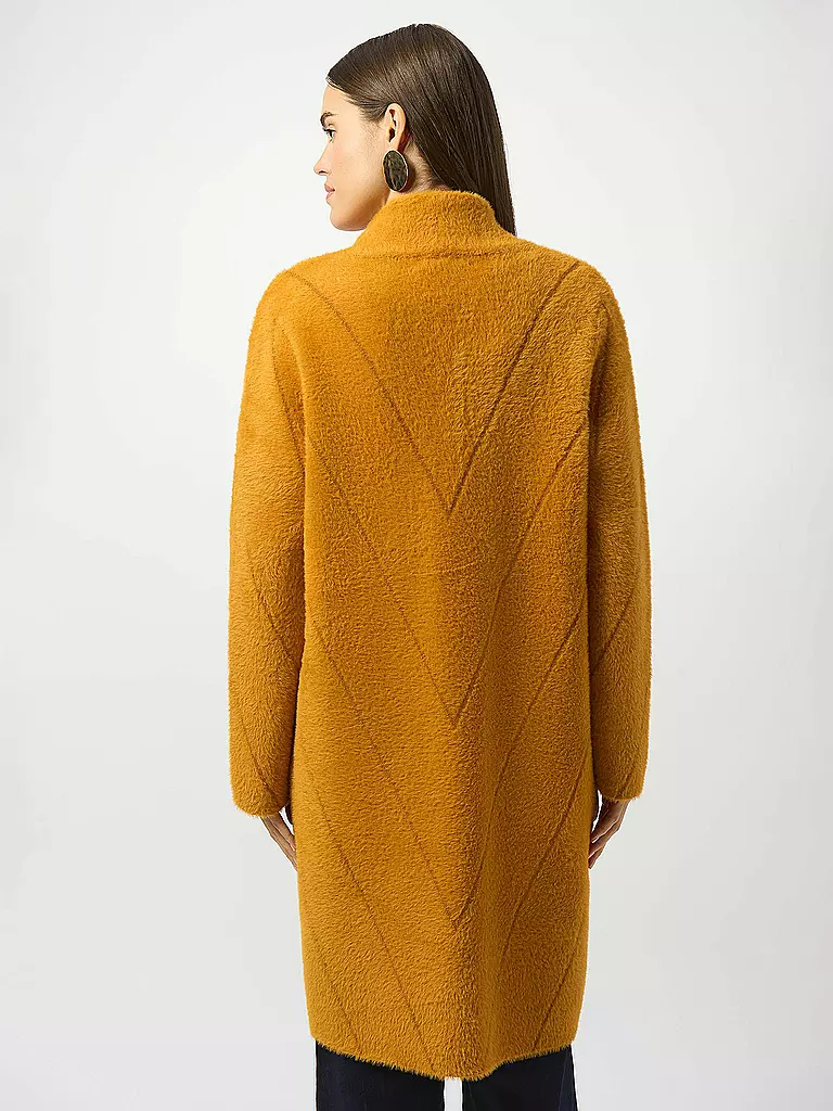 JOSEPH RIBKOFF | Mantel in Felloptik | senf
