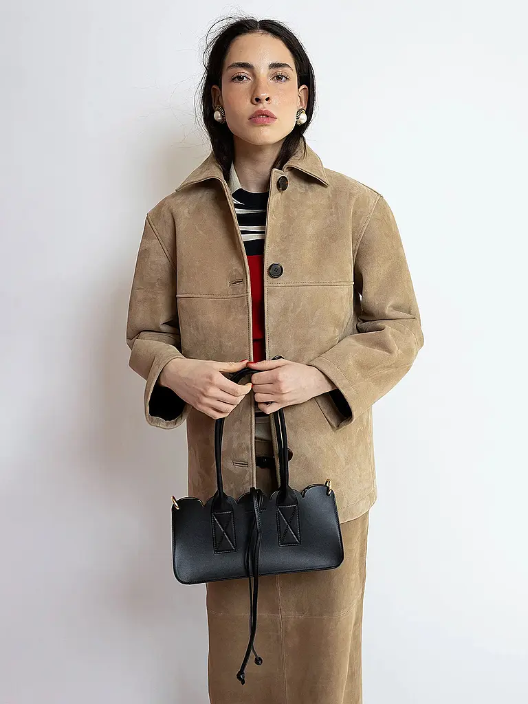 JULIA SKERGETH | Henkeltasche TAKEAWAY BAG TULIP | schwarz