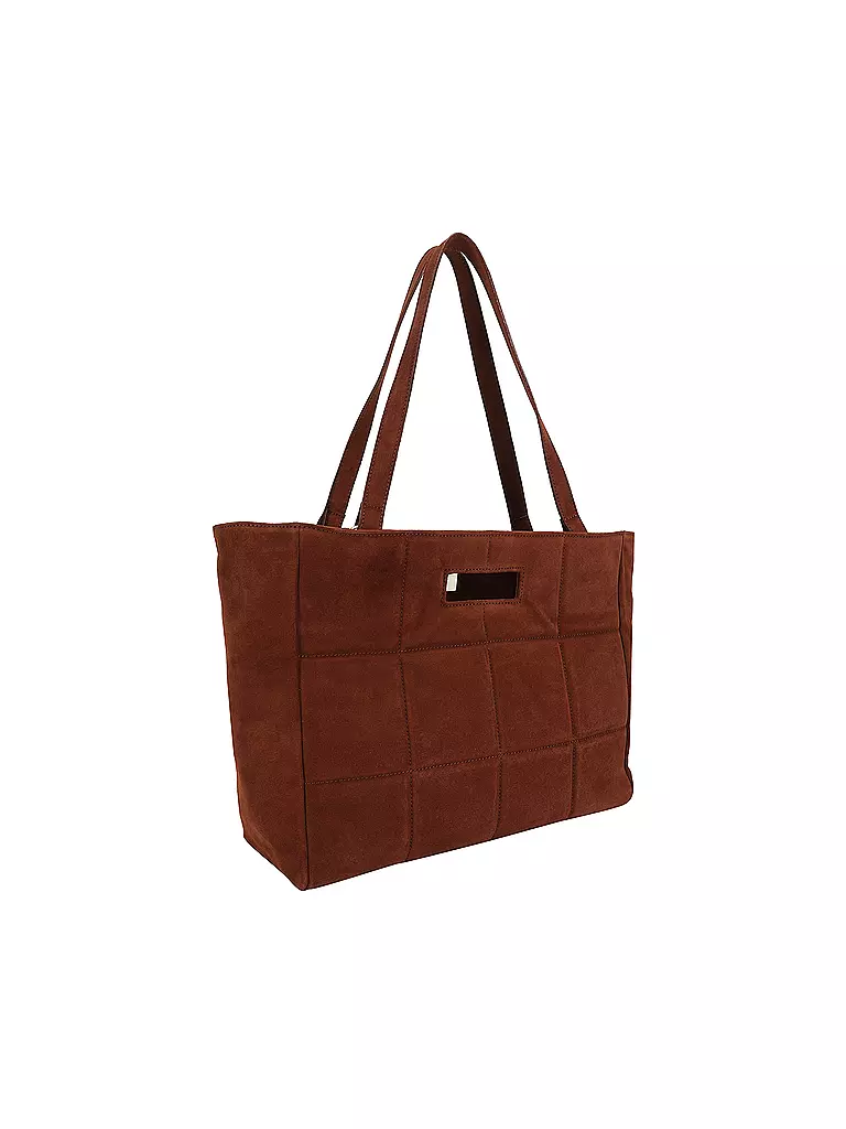 JULIA SKERGETH | Ledertasche - Shopper THE QUILTED BAG SOFT SUEDE | braun