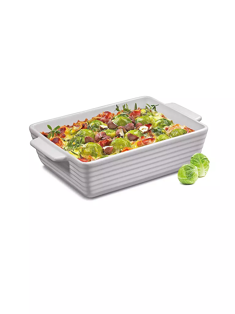 KÜCHENPROFI | Gratinform BURGUND rechteckig 17cm/0,75 l Weiss | Weiss