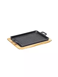 KÜCHENPROFI | Grill- / Servierplatte 32x22xm Guss / Schwarz | schwarz