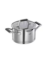 KÜCHENPROFI | Kochtopf  16cm/1,7l BOLOGNA Edelstahl/Schwarz | Silber