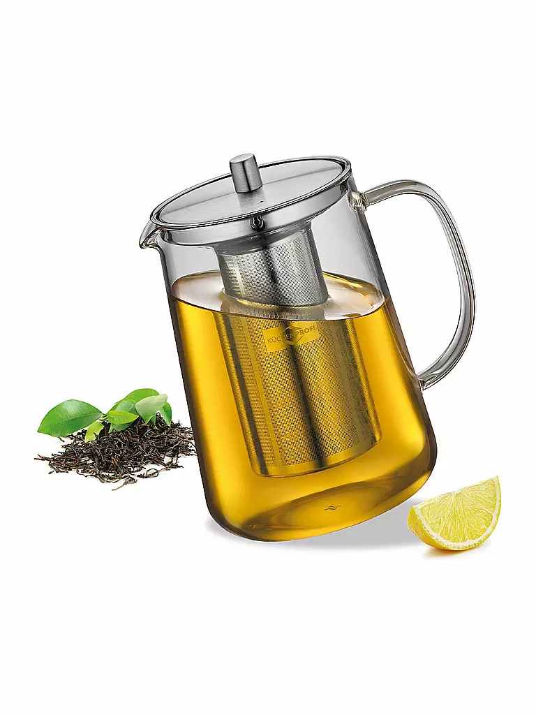 KÜCHENPROFI | Teekannen 1,2l ASSAM Glas/Edelstahl | transparent