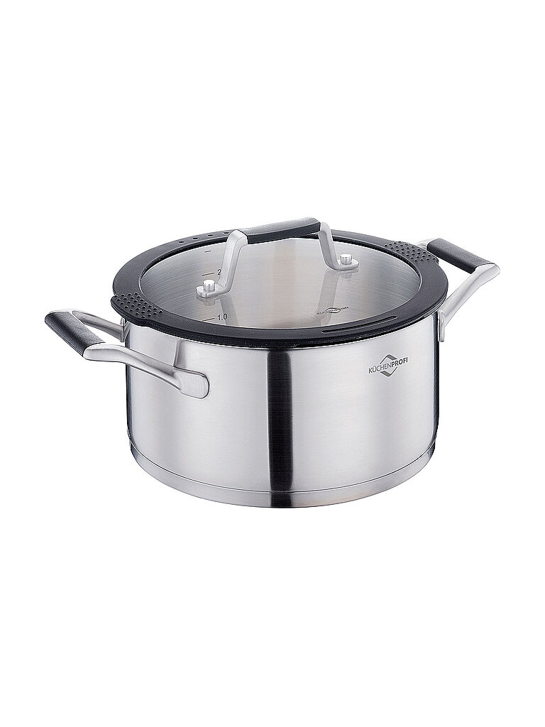 KÜCHENPROFI Bratentopf COMO 20cm/3l Edelstahl  silber