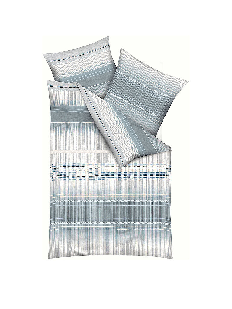 KAEPPEL Flanell Bettwäsche 70x90cm/140x200cm CHARISMA Graphit hellgrau – KAEPPEL