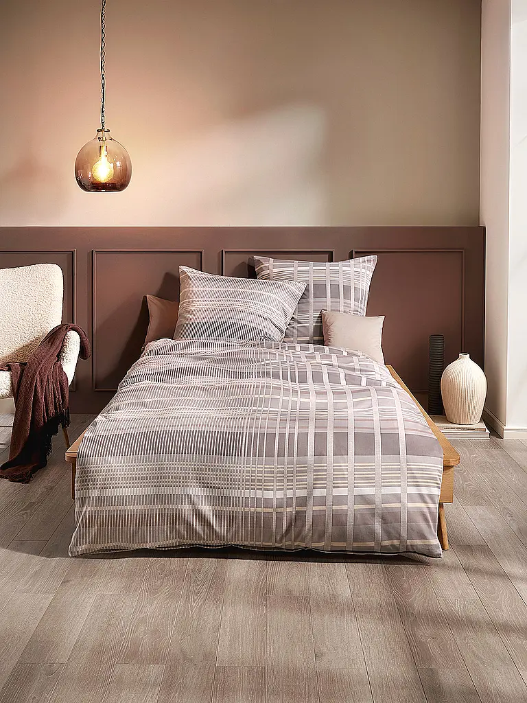 KAEPPEL | Flanell Bettwäsche 70x90cm/140x200cm JARIN Nougat | Hellbraun