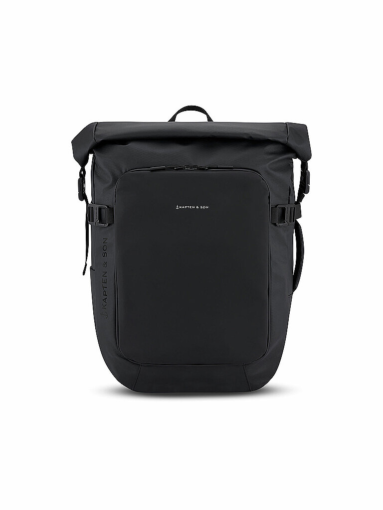 KAPTEN & SON Rucksack LISBON, erweiterbar schwarz