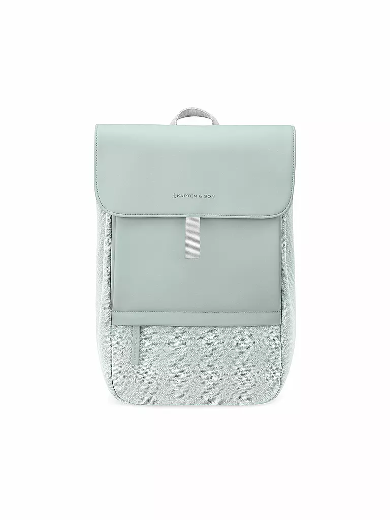 KAPTEN & SON | Rucksack FYN Mint Grey Sustainknit | grün