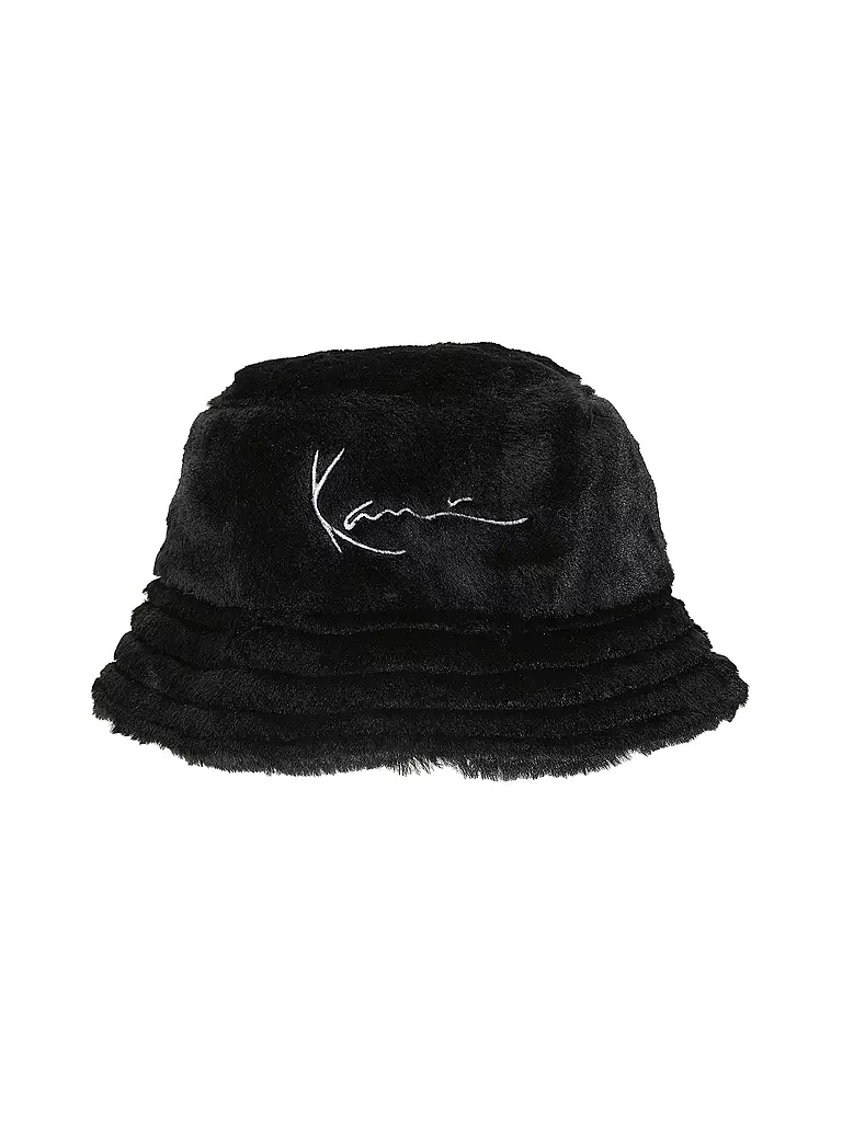 KARL KANI | Fischerhut - Bucket Hat in Felloptik | schwarz