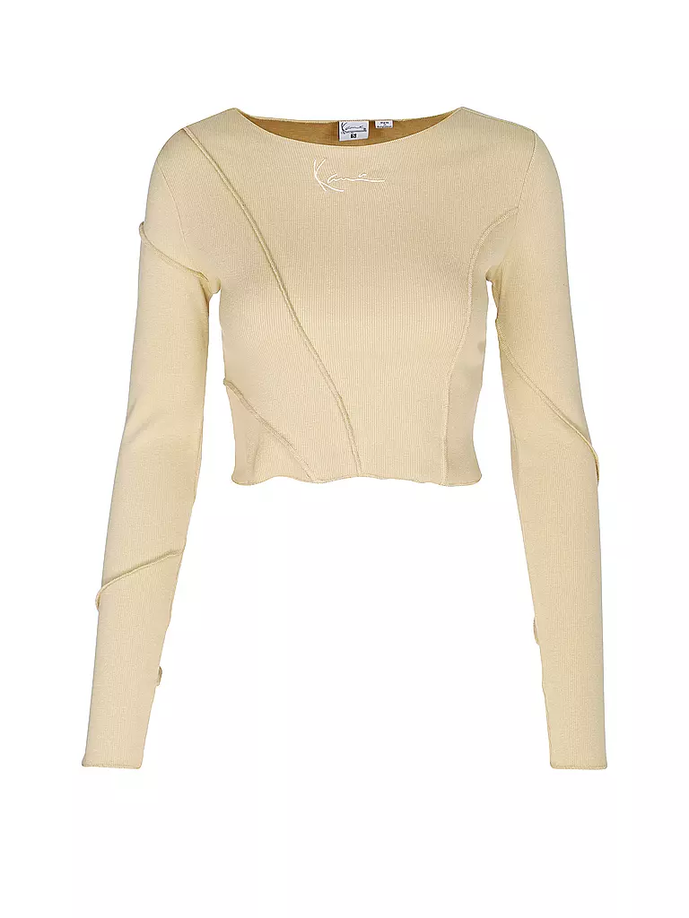KARL KANI | Langarmshirt Cropped Fit | beige
