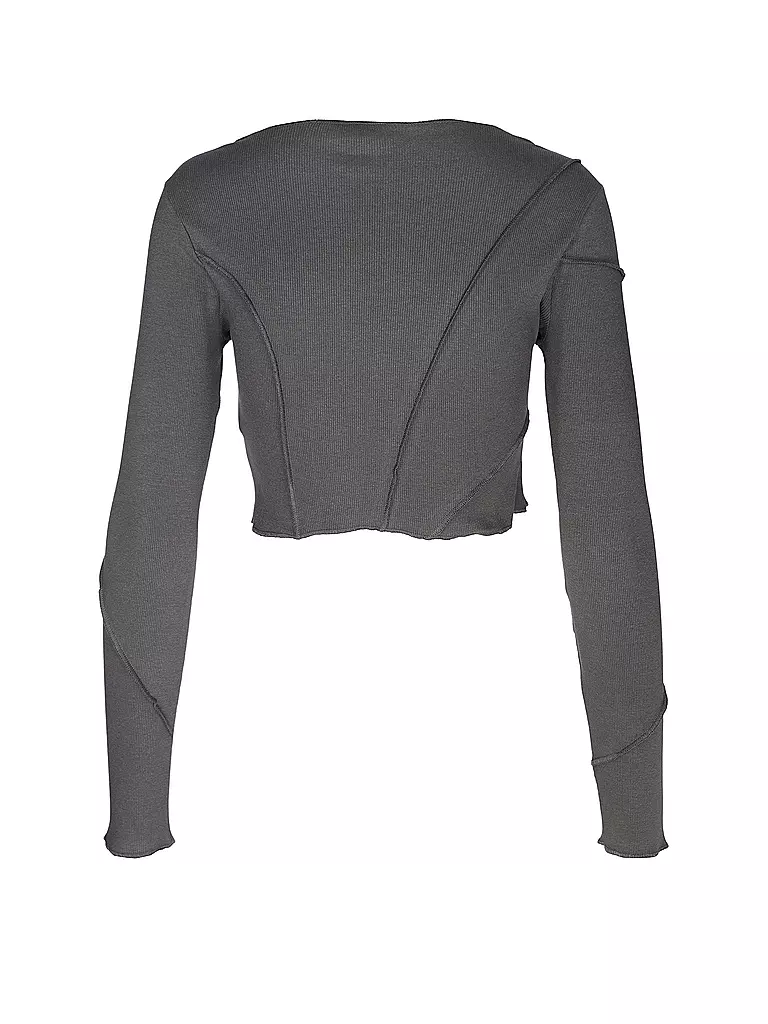 KARL KANI | Langarmshirt Cropped Fit | grau