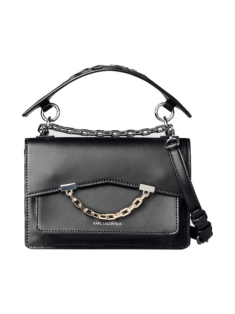 KARL LAGERFELD | Ledertasche - Umhängetasche K/Karl Seven | schwarz