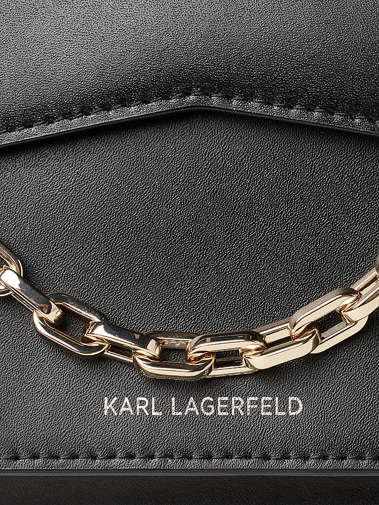 KARL LAGERFELD | Ledertasche - Umhängetasche K/Karl Seven | schwarz