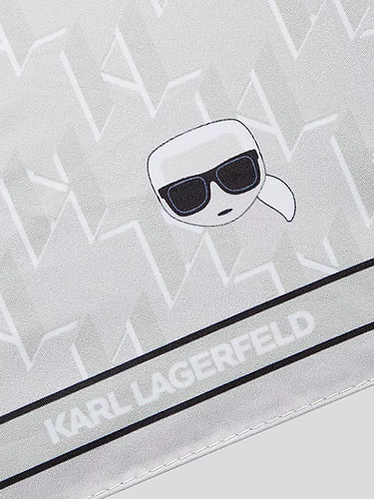 KARL LAGERFELD | Taschenschirm IKONIK  | grau