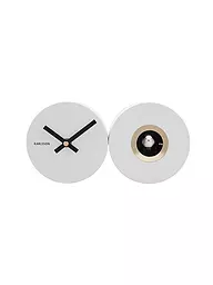 KARLSSON | Wanduhr CUCKOO DUO Grey | weiss