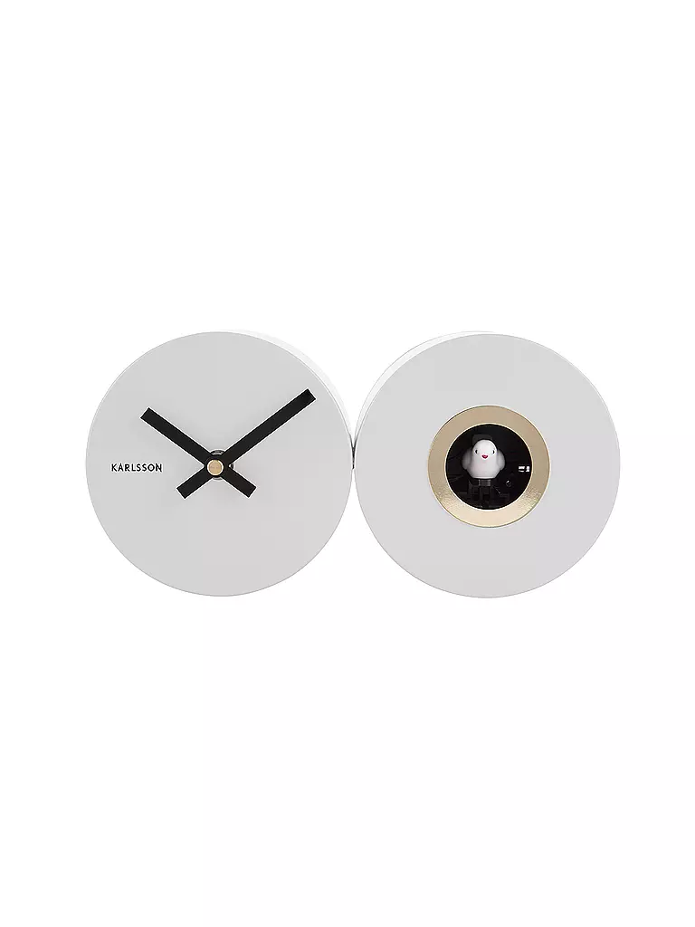 KARLSSON | Wanduhr CUCKOO DUO White | weiss