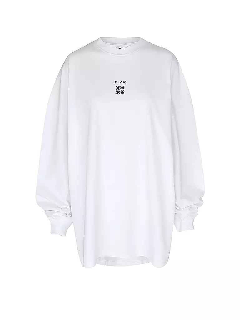 KARO KAUER | Langarmshirt Oversized Fit  | weiss