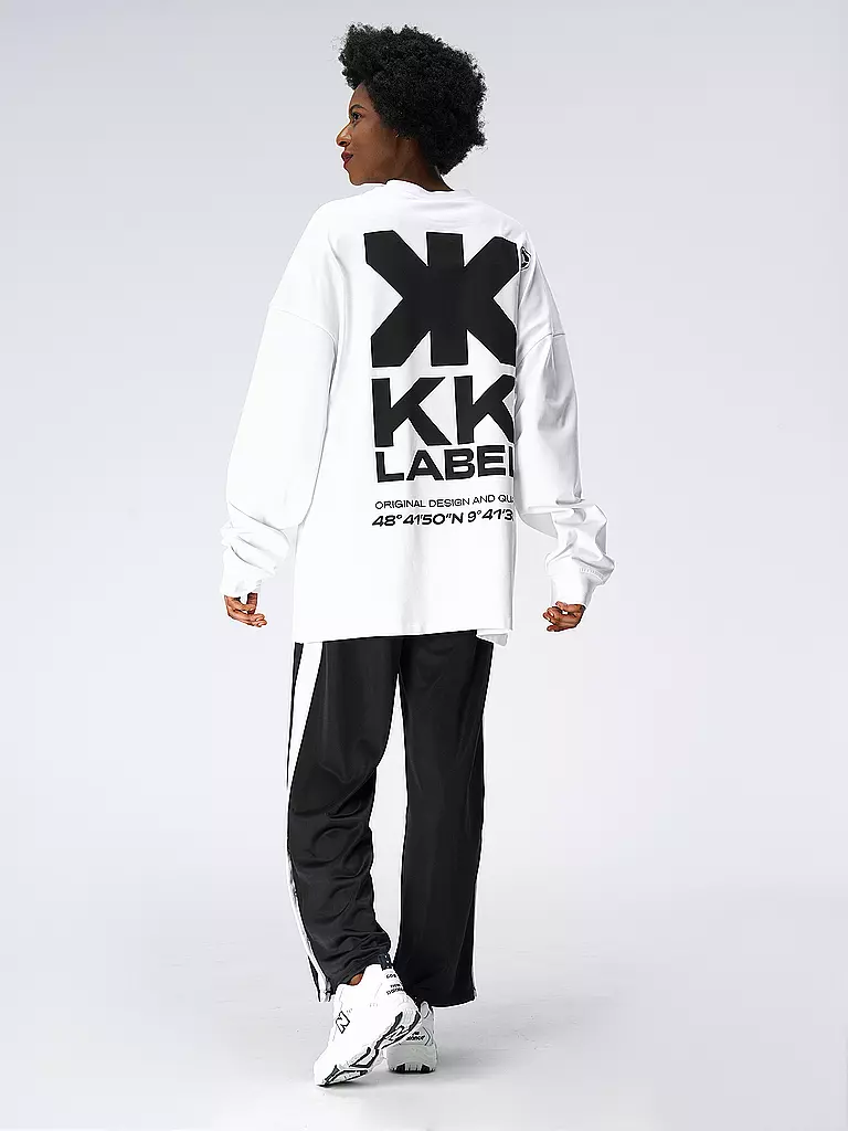 KARO KAUER | Langarmshirt Oversized Fit  | weiss