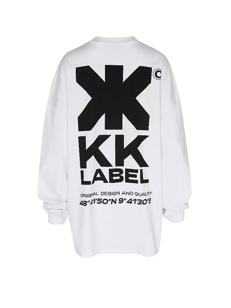 KARO KAUER | Langarmshirt Oversized Fit  | weiss