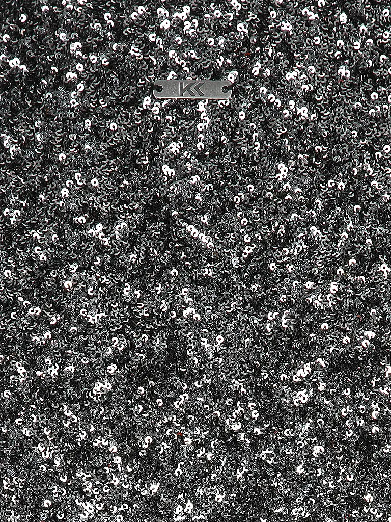 KARO KAUER | Langarmshirt SEQUINS SILVER | Silber