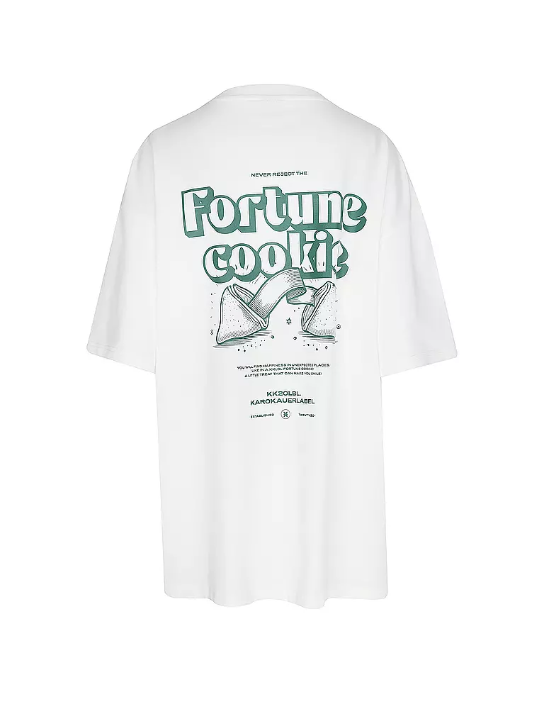 KARO KAUER | T-Shirt Oversized Fit FORTUNE COOKIE | creme