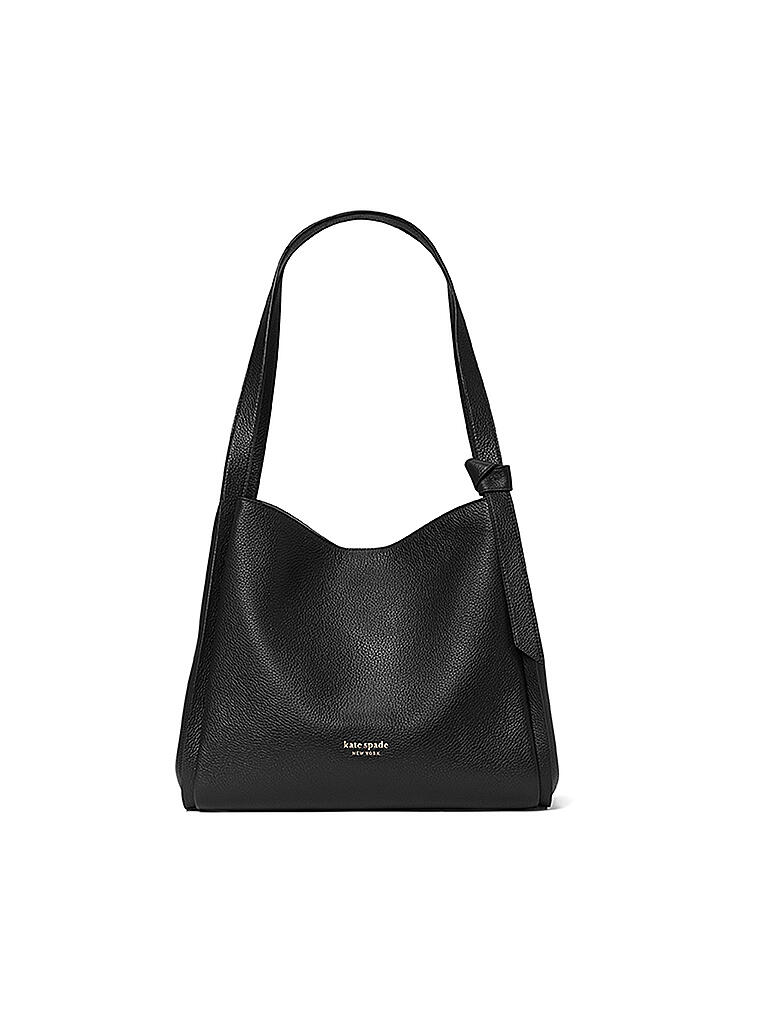 KATE SPADE | Ledertasche - Hobobag Knott | schwarz