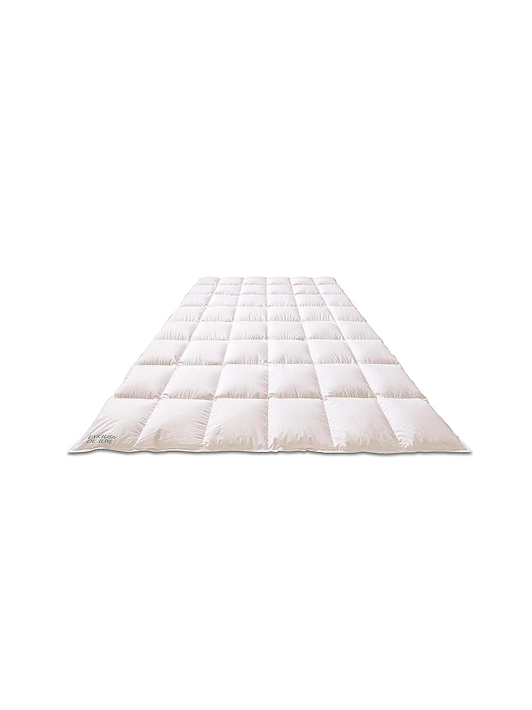 KAUFFMANN Edredón de plumas 140x200cm EXCLUSIVO DE LUXE Mediano Blanco blanco