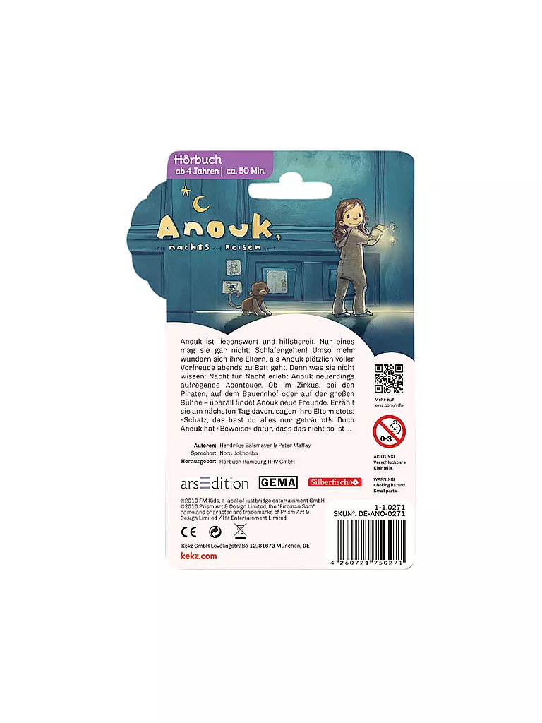 KEKZ | Audiochip - Anouk - Die Nachts auf Reisen geht  | keine Farbe