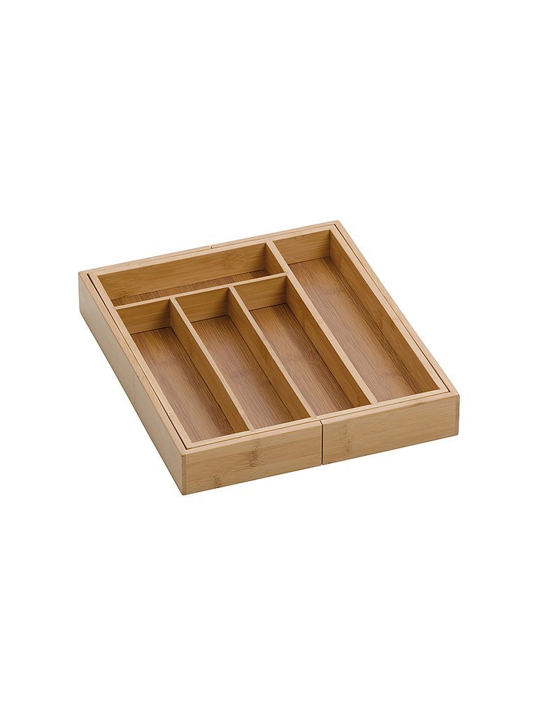 kela Bambus Besteckkasten für Schubladen, 28,5-39 x 34 x 5 cm, Kalma